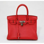 에르메스 벌킨 30cm 레드/은장