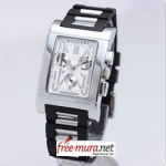 불가리  렉땅골로 크르노그래프 Rubber밴드 화이트