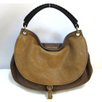 미우미우 애비에이터 호보 투톤 브라운