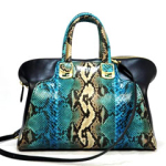 펜디 토드크로스백 뱀피무늬 블루