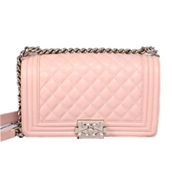 샤넬 캐비어 보이백 베이비핑크