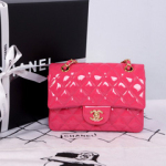 샤넬 클래식 페이던트  핑크/금장