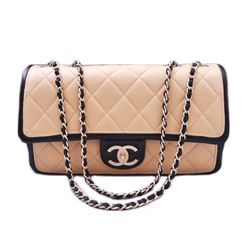 샤넬 투톤 플랩백 CL-0943 블랙 앤 베이지