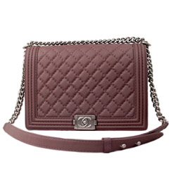 샤넬 램스킨 보이백 라지 레드