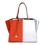 펜디 14ss 뜨와쥬르 투컬러백 오렌지 실버