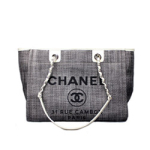 샤넬 캔버스 도빌백 블랙 미듐