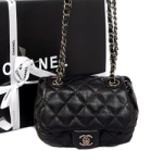 샤넬 램스킨 미니백 블랙/은장