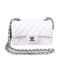 샤넬 클래식 플랩백 화이트 20cm