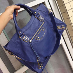 발렌시아가 모터백 골드엣지  이태리 쉽스킨