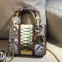 크리스찬디올 레이디디올백 미니 스네이크레더