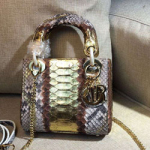 크리스찬디올 레이디디올백 미니 스네이크레더