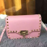 발렌티노  ROCKSTUD 크로스백 핑크