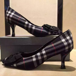 프라다 구두 체크무늬