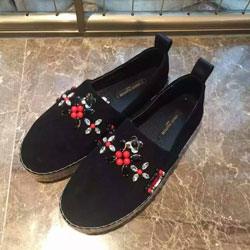 루이비통 플라워 슬립온 블랙