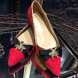 구찌 플랫슈즈 레드