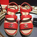 샤넬 샌들 레드