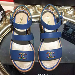 샤넬 샌들 네이비