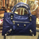 발렌시아가 미니시티 이태리 쉽스킨 네이비