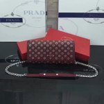 프라다 신상 지갑 버건디