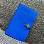 에르메스 오리지널 토고가죽 장지갑 블루 20cm