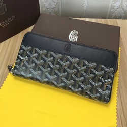 [고급형]고야드 지퍼 장지갑 블랙