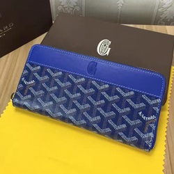 [고급형]고야드 지퍼 장지갑 네이비