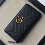 구찌 marmont 지퍼 장지갑 블랙  440887