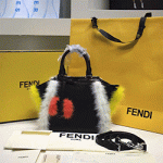 펜디 3jours 8771S 스몰 퍼트림 가죽 토드백 탑