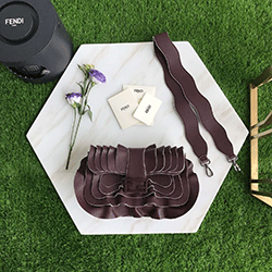 펜디 웨이브 가죽 숄더 크로스백8782