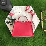 펜디 3쥬르스 트와쥬르 장식 가죽 토드백