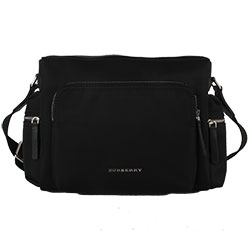 버버리 런던 레더-트림 캔버스 메신저백