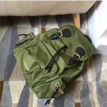 버버리 16FW 가죽 트리밍 나일론 백팩