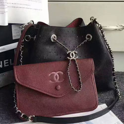 샤넬 램스킨 토트백