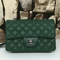 샤넬 클래식 캐비어 플랩백/은장