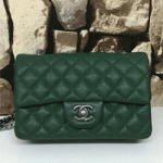 샤넬 클래식 캐비어 플랩백/은장