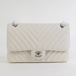 샤넬 클래식 캐비어 은장 25cm