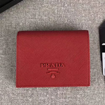 프라다 사피아노 로고 레드 지갑  1MV204