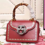 구찌 프린트 프레임 가죽 미니 탑 핸들 백 488667