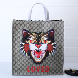 구찌 베스티어리] 스네이크 프린트 소프트 GG 수프림 토트백 ‎450950-4