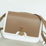 버버리 탠 송아지 가죽 미디엄 백 334172