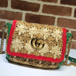 구찌 GG 마몽 라피아 스몰 숄더백 574433