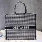 크리스찬디올 멀티컬러  패브릭 백