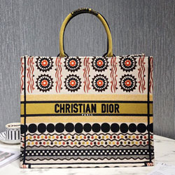 크리스찬디올 멀티컬러  패브릭 백